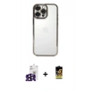 MARSİLYAN™- iPhone 16 Pro Max Kılıf Vadi Minimal - Siyah Buffer Cam Ekran Koruyucu + Bilvis Titan Kamera Lens - SH