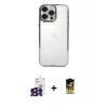 MARSİLYAN™- iPhone 16 Pro Max Kılıf Vadi Minimal - Siyah Buffer Cam Ekran Koruyucu + Bilvis Titan Kamera Lens - SH