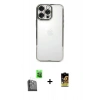 MARSİLYAN™- iPhone 16 Pro Max Kılıf Vadi Minimal - Siyah Buffer Cam Ekran Koruyucu + Raze Metal Kamera Lens - SH