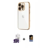 MARSİLYAN™- iPhone 16 Pro Max Kılıf Vadi Minimal - Siyah Buffer Hayalet Cam Ekran Koruyucu + Bilvis Titan Kamera Lens - SH