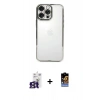 MARSİLYAN™- iPhone 16 Pro Max Kılıf Vadi Minimal - Siyah Buffer Hayalet Cam Ekran Koruyucu + Bilvis Titan Kamera Lens - TMGI
