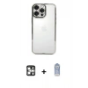 MARSİLYAN™- iPhone 16 Pro Max Kılıf Vadi Minimal - Siyah Joko Magic 5D Cam + PVD Metal Kamera Lens - GS