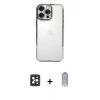 MARSİLYAN™- iPhone 16 Pro Max Kılıf Vadi Minimal - Siyah Joko Magic 5D Cam + PVD Metal Kamera Lens - SH