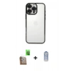MARSİLYAN™- iPhone 16 Pro Max Kılıf Vadi Minimal - Siyah Joko Magic 5D Cam + Raze Metal Kamera Lens - CLTM