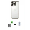 MARSİLYAN™- iPhone 16 Pro Max Kılıf Vadi Minimal - Siyah Joko Magic 5D Cam + Raze Metal Kamera Lens - SH