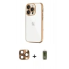 MARSİLYAN™- iPhone 16 Pro Max Kılıf Vadi Minimal - Siyah Joko Magic 5D Hayalet Cam + Pers Alüminyum Kamera Lens - CLTM