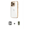 MARSİLYAN™- iPhone 16 Pro Max Kılıf Vadi Minimal - Siyah Joko Magic 5D Hayalet Cam + PVD Metal Kamera Lens - GS