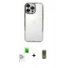 MARSİLYAN™- iPhone 16 Pro Max Kılıf Vadi Minimal - Siyah Joko Magic 5D Hayalet Cam + Raze Metal Kamera Lens - BZ