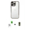 MARSİLYAN™- iPhone 16 Pro Max Kılıf Vadi Minimal - Siyah Joko Magic 5D Hayalet Cam + Raze Metal Kamera Lens - BZ