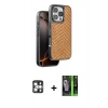 MARSİLYAN™- iPhone 16 Pro Max Kılıf Vadi Özel Seri - Şeffaf 360 Full Body Arka Koruyucu + Gümüş PVD Metal Kamera Lens