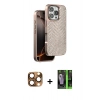 MARSİLYAN™- iPhone 16 Pro Max Kılıf Vadi Özel Seri - Şeffaf 360 Full Body Arka Koruyucu + Pers Alüminyum Kamera Lens - CLTM