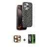 MARSİLYAN™- iPhone 16 Pro Max Kılıf Vadi Özel Seri - Şeffaf 360 Full Body Arka Koruyucu + Pers Alüminyum Kamera Lens - CLTM