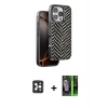 MARSİLYAN™- iPhone 16 Pro Max Kılıf Vadi Özel Seri - Şeffaf 360 Full Body Arka Koruyucu + PVD Metal Kamera Lens - SH