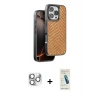 MARSİLYAN™- iPhone 16 Pro Max Kılıf Vadi Özel Seri - Şeffaf Pasifik Cam Ekran Koruyucu + Gümüş Pers Alüminyum Kamera Lens