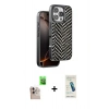 MARSİLYAN™- iPhone 16 Pro Max Kılıf Vadi Özel Seri - Şeffaf Pasifik Cam Ekran Koruyucu + Raze Metal Kamera Lens - NLGY
