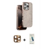 MARSİLYAN™- iPhone 16 Pro Max Kılıf Vadi Özel Seri - Şeffaf Pasifik Cam Ekran Koruyucu + Pers Alüminyum Kamera Lens - CLTM