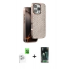 MARSİLYAN™- iPhone 16 Pro Max Kılıf Vadi Özel Seri - Siyah 360 Mat Full Body Arka Koruyucu + Raze Metal Kamera Lens - BZ