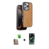 MARSİLYAN™- iPhone 16 Pro Max Kılıf Vadi Özel Seri - Siyah 360 Mat Full Body Arka Koruyucu + Raze Metal Kamera Lens - CLTM