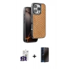 MARSİLYAN™- iPhone 16 Pro Max Kılıf Vadi Özel Seri - Siyah 3D Antistatik Hayalet Cam Ekran Koruyucu + Bilvis Titan Kamera Lens - TMGI