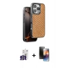 MARSİLYAN™- iPhone 16 Pro Max Kılıf Vadi Özel Seri - Siyah 3D Antistatik Mat Seramik Nano Ekran Koruyucu + Bilvis Titan Kamera Lens - TMGI