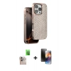 MARSİLYAN™- iPhone 16 Pro Max Kılıf Vadi Özel Seri - Siyah 3D Antistatik Mat Seramik Nano Ekran Koruyucu + Raze Metal Kamera Lens - NLGY