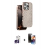 MARSİLYAN™- iPhone 16 Pro Max Kılıf Vadi Özel Seri - Siyah 3D Antistatik Mat Seramik Nano Ekran Koruyucu + Bilvis Titan Kamera Lens - TMGI