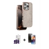 MARSİLYAN™- iPhone 16 Pro Max Kılıf Vadi Özel Seri - Siyah 3D Antistatik Mat Seramik Nano Ekran Koruyucu + Bilvis Titan Kamera Lens - SH