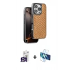 MARSİLYAN™- iPhone 16 Pro Max Kılıf Vadi Özel Seri - Siyah 3D Antistatik Seramik Nano Ekran Koruyucu + Bilvis Titan Kamera Lens - TMGI