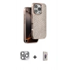 MARSİLYAN™- iPhone 16 Pro Max Kılıf Vadi Özel Seri - Siyah Bilvis 3D Cam Ekran Koruyucu + Pers Alüminyum Kamera Lens - GI