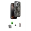 MARSİLYAN™- iPhone 16 Pro Max Kılıf Vadi Özel Seri - Siyah Bilvis 3D Cam Ekran Koruyucu + Raze Metal Kamera Lens - SH