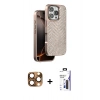 MARSİLYAN™- iPhone 16 Pro Max Kılıf Vadi Özel Seri - Siyah Bilvis 3X AR Hayalet Cam Ekran Koruyucu + Pers Alüminyum Kamera Lens - CLTM