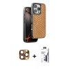 MARSİLYAN™- iPhone 16 Pro Max Kılıf Vadi Özel Seri - Siyah Bilvis 3X AR Hayalet Cam Ekran Koruyucu + Pers Alüminyum Kamera Lens - CLTM