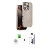 MARSİLYAN™- iPhone 16 Pro Max Kılıf Vadi Özel Seri - Siyah Bilvis 3X AR Hayalet Cam Ekran Koruyucu + Raze Metal Kamera Lens - BZ