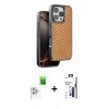 MARSİLYAN™- iPhone 16 Pro Max Kılıf Vadi Özel Seri - Siyah Bilvis 3X AR Hayalet Cam Ekran Koruyucu + Raze Metal Kamera Lens - BZ