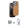 MARSİLYAN™- iPhone 16 Pro Max Kılıf Vadi Özel Seri - Siyah Bilvis 3X AR HD Cam Ekran Koruyucu + Pers Alüminyum Kamera Lens - GI