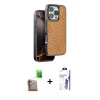 MARSİLYAN™- iPhone 16 Pro Max Kılıf Vadi Özel Seri - Siyah Bilvis 3X AR HD Cam Ekran Koruyucu + Raze Metal Kamera Lens - CLTM