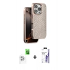 MARSİLYAN™- iPhone 16 Pro Max Kılıf Vadi Özel Seri - Siyah Bilvis 3X AR HD Cam Ekran Koruyucu + Raze Metal Kamera Lens - BZ