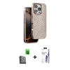 MARSİLYAN™- iPhone 16 Pro Max Kılıf Vadi Özel Seri - Siyah Bilvis 3X AR HD Cam Ekran Koruyucu + Raze Metal Kamera Lens - SH