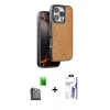 MARSİLYAN™- iPhone 16 Pro Max Kılıf Vadi Özel Seri - Siyah Bilvis 3X AR HD Cam Ekran Koruyucu + Raze Metal Kamera Lens - SH