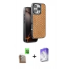 MARSİLYAN™- iPhone 16 Pro Max Kılıf Vadi Özel Seri - Siyah Bilvis 5in1 3D Magic Cam Ekran Koruyucu + Raze Metal Kamera Lens - CLTM