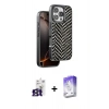 MARSİLYAN™- iPhone 16 Pro Max Kılıf Vadi Özel Seri - Siyah Bilvis 5in1 3D Magic Cam Ekran Koruyucu + Bilvis Titan Kamera Lens - TMGI