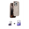 MARSİLYAN™- iPhone 16 Pro Max Kılıf Vadi Özel Seri - Siyah Bilvis 5in1 5D Magic Hayalet Cam Ekran Koruyucu + Bilvis Titan Kamera Lens - TMGI