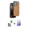 MARSİLYAN™- iPhone 16 Pro Max Kılıf Vadi Özel Seri - Siyah Bilvis 5in1 5D Magic Hayalet Cam Ekran Koruyucu + Raze Metal Kamera Lens - CLTM