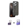 MARSİLYAN™- iPhone 16 Pro Max Kılıf Vadi Özel Seri - Siyah Bilvis 5in1 5D Magic Hayalet Cam Ekran Koruyucu + Bilvis Titan Kamera Lens - GS