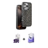 MARSİLYAN™- iPhone 16 Pro Max Kılıf Vadi Özel Seri - Siyah Bilvis 5in1 5D Magic Hayalet Cam Ekran Koruyucu + Bilvis Titan Kamera Lens - SH
