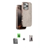 MARSİLYAN™- iPhone 16 Pro Max Kılıf Vadi Özel Seri - Siyah Bilvis Hayalet Cam Ekran Koruyucu + Raze Metal Kamera Lens - SH