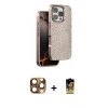 MARSİLYAN™- iPhone 16 Pro Max Kılıf Vadi Özel Seri - Siyah Buffer Cam Ekran Koruyucu + Pers Alüminyum Kamera Lens - CLTM