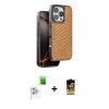 MARSİLYAN™- iPhone 16 Pro Max Kılıf Vadi Özel Seri - Siyah Buffer Cam Ekran Koruyucu + Raze Metal Kamera Lens - BZ
