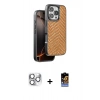 MARSİLYAN™- iPhone 16 Pro Max Kılıf Vadi Özel Seri - Siyah Buffer Hayalet Cam Ekran Koruyucu + Pers Alüminyum Kamera Lens - GS