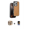 MARSİLYAN™- iPhone 16 Pro Max Kılıf Vadi Özel Seri - Siyah Buffer Hayalet Cam Ekran Koruyucu + Pers Alüminyum Kamera Lens - CLTM